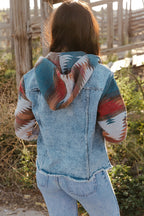 Aztec Fringe Denim Jacket
